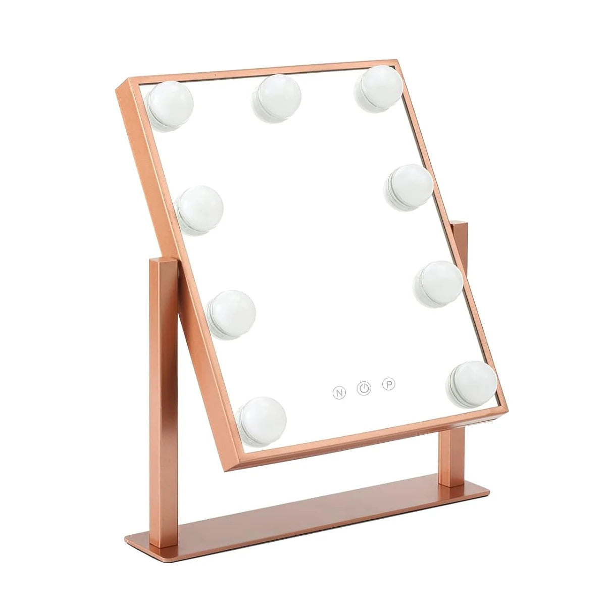 Vanity Hollywood Makeup Mirror with 9 LED Bulbs 3 Color Lighting Dimming Touch Control 360°Rotation for Dressing Room & Bedroom